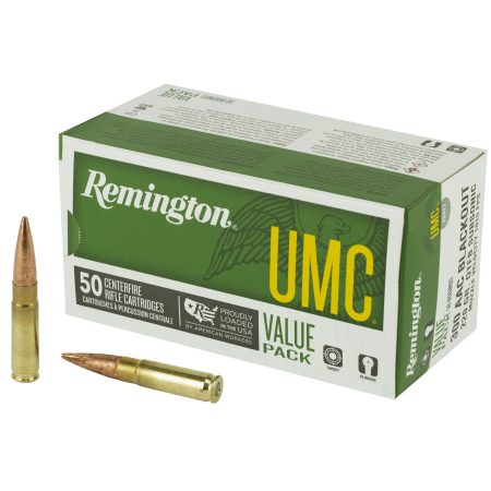 Remington - Remington UMC 300 Blackout 220 Grain Open Tip Flat Base Ammunition (50 Round Box)