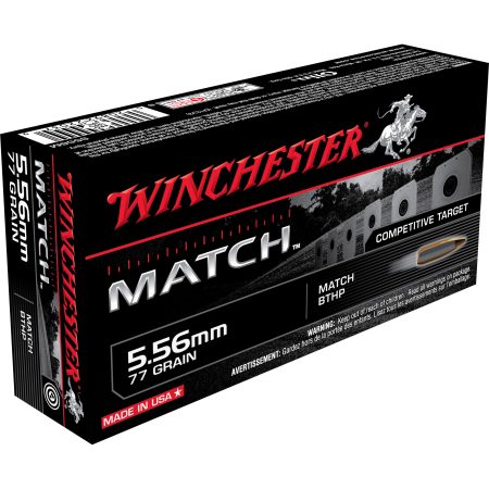 Winchester Ammunition - Winchester Ammunition 5.56mm NATO Match 77 Grain Boat Tail Hollow Point (20 Rounds per Box)