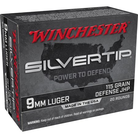 Winchester Ammunition - Winchester Ammunition Silvertip 9mm 115-Grain Hollow Point Ammo - Pack of 20 Rounds