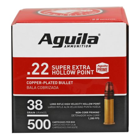 Aguila Ammunition - Aguila Ammunition 22LR 38 Grain Hollow Point Rounds – 500 Rounds per Box