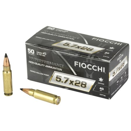 Fiocchi Ammunition - Fiocchi Ammunition Hyperformance 5.7x28mm 40-Grain Hollow Point Cartridges (50 Rounds)