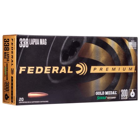 Federal - Federal Premium 338 Lapua Magnum 300 Grain MatchKing Boat Tail Hollow Point Ammunition - 20 Rounds