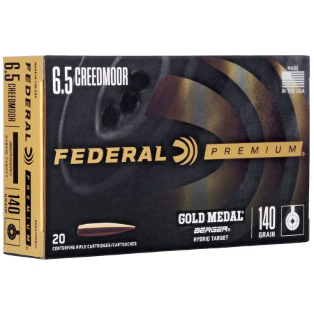 Federal - Federal Gold Medal 6.5 Creedmoor 140 Grain Hybrid Target Rifle Ammunition (20/200)