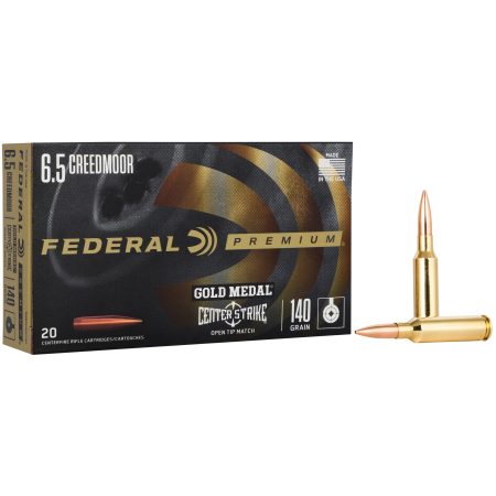 Federal - Federal Premium Gold Medal 6.5 Creedmoor 140-Grain Open Tip Match Rifle Ammunition - 20 Rounds per Box