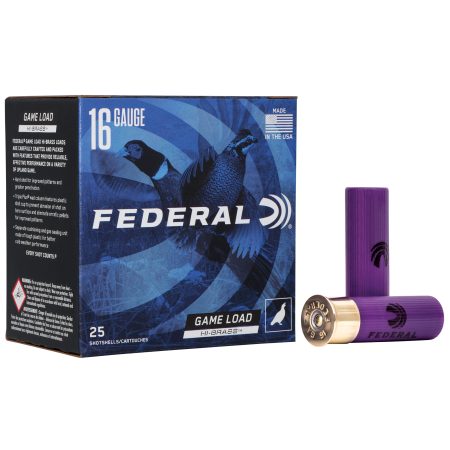Federal - Federal Game Load 16 Gauge 2.75 inch, #6 Shot, 1 1/8 oz - Reliable Upland Game Hunting Ammo