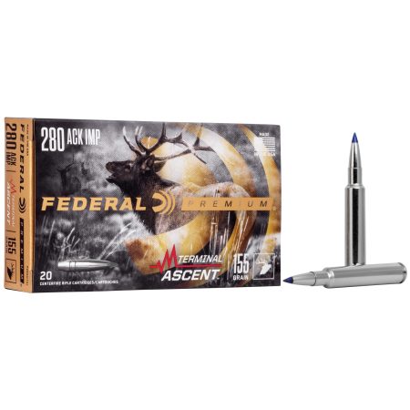 Federal - Federal Premium Terminal Ascent 280 Ackley Improved 155 Grain Rifle Ammunition - 20 Rounds