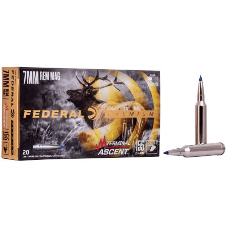Federal - Federal Premium Terminal Ascent 7mm Remington Magnum 155 Grain Bonded Hunting Ammunition (20 Rounds per Box)