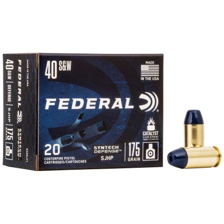 Federal - Federal Syntech Defense .40 S&W 175 Grain Semi-Jacketed Hollow Point Ammunition (20 rounds per box)