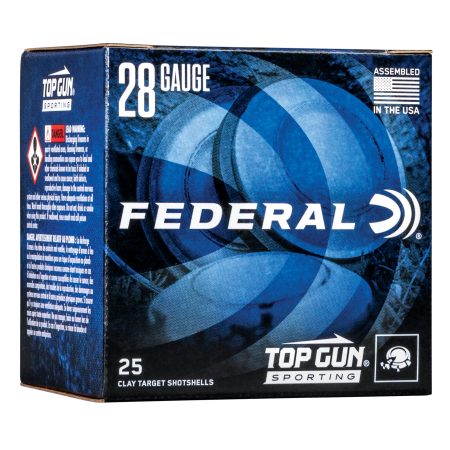 Federal - Federal Top Gun Sporting 28 Gauge Shotshells – 3/4 oz #8 Lead, 25 Pack
