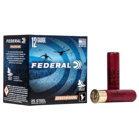 Federal - Federal Speed-Shok 12 Gauge 3.5 inch Steel Shot Ammunition – 1 3/8 oz #2, 25 Rounds per Box