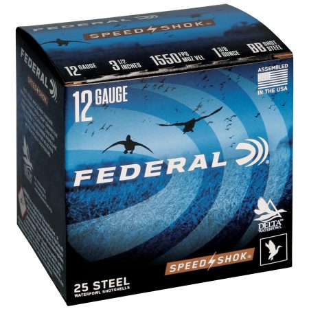 Federal - Federal Speed-Shok 12 Gauge 3.5-Inch Steel Shot Ammunition – 1 3/8 oz BB, Box of 25