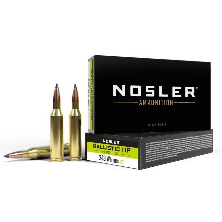 Nosler - Nosler 243 Winchester 90-Grain Ballistic Tip Ammunition - 20 Rounds