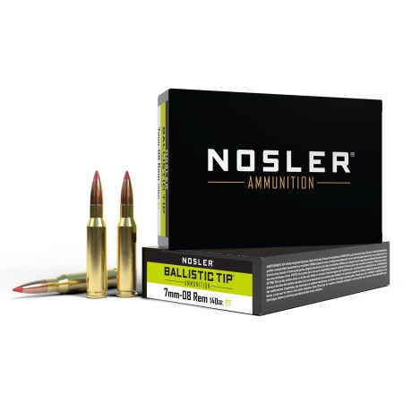 Nosler - Nosler 7mm-08 Ballistic Tip Ammunition 140 Grain - Reliable Hunting Round