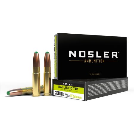 Nosler - Nosler 300 Blackout 220-Grain Ballistic Tip Ammunition (Part Number 61050)
