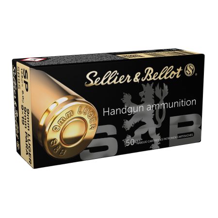 S&B - Sellier & Bellot 9mm 124 Grain Soft Point Ammo – 50 Rounds