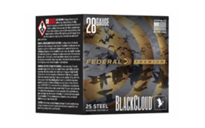 Federal - Federal Premium Black Cloud FS Steel 28 Gauge Shotgun Shells – 3/4 oz #3 Steel Shot, 25 Rounds per Box