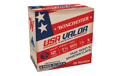 OLIN - Winchester USA Valor 12 Gauge 2.75 inch #8 Shot Ammunition - 25 Rounds per Box