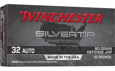 Winchester Ammunition - Winchester Ammunition Silvertip .32 Auto 60 Grain Hollow Point – 50 Rounds per Box