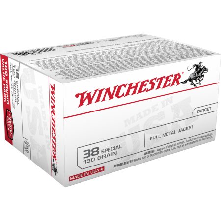 Winchester Ammunition - Winchester Ammunition USA White Box 38 Special 130-Grain FMJ – Pack of 100 Rounds