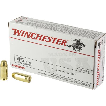 Winchester Ammunition - Winchester Ammunition USA White Box 45 ACP Full Metal Jacket 185-Grain - 50 Rounds per Box