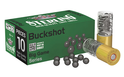 Sterling - Sterling 12 Gauge 00 Buckshot Shotshells – Reliable Short-Range Big Game Ammunition
