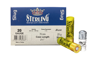 Sterling - Sterling Big Game Series 20 Gauge Slug Shells - 7/8 oz Impact for Wild Boar Hunting