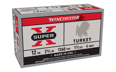 Winchester Ammunition - Winchester Ammunition Super-X 12 Gauge 2.75-Inch #4 Shotshells - 1.5 oz, 10 per Box