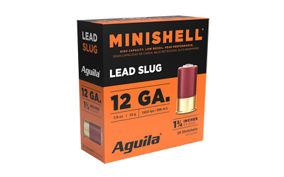 Aguila Ammunition - Aguila Ammunition Minishell 12 Gauge Slug – 25 Rounds per Box, 250 per Case