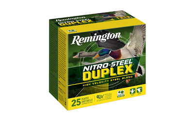 Remington - Remington Nitro Steel Duplex 12 Gauge 3-inch Steel Shot Shells, 25 Rounds per Box