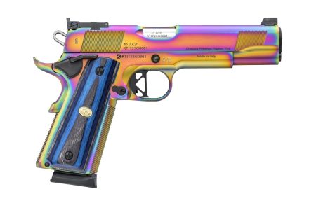 Chiappa Firearms - Chiappa Firearms 1911 Empire .45 ACP Semi-Auto Pistol with Nebula PVD Finish and Target Adjustable Sights