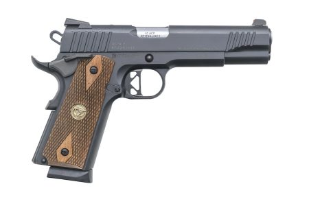 Chiappa Firearms - Chiappa Firearms 1911 Superior .45 ACP Semi-Auto Pistol with Fiber Optic Sights and Checkered Walnut Grips