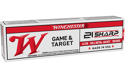 Winchester Ammunition - Winchester Ammunition 21 Sharp Game & Target .22 Long Rifle, 37 Grain Full Metal Jacket, 100 Rounds per Box