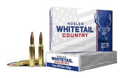 Nosler - Nosler Whitetail Country 7mm-08 Remington 140 Grain Solid Base Ammunition - 20 Rounds