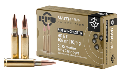 Prvi Partizan - Prvi Partizan PPU .308 Winchester Match 168-Grain Boat Tail Hollow Point Ammunition (20/200)