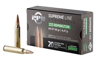 Prvi Partizan - Prvi Partizan PPU Supreme Line .223 Remington 69 Grain Boat Tail Hollow Point Ammunition