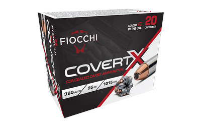 Fiocchi Ammunition - Fiocchi Ammunition Covert X 380 ACP 95-Grain Hollow Point Ammunition, 20 Rounds per Box