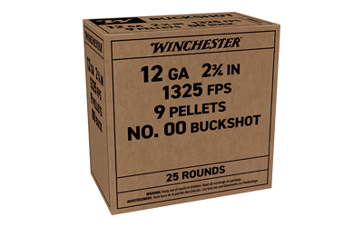 Winchester Ammunition - Winchester Ammunition 12 Gauge 2.75" 00 Buckshot - Service Grade (25 Rounds per Box)