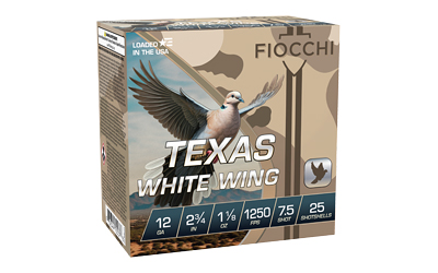 Fiocchi Ammunition - Fiocchi Ammunition Texas White Wing 12 Gauge 2.75-inch #7.5 Shot