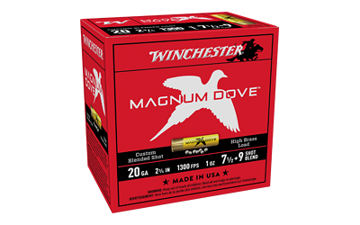 Winchester Ammunition - Winchester Ammunition Magnum Dove 20 Gauge 2.75-Inch Shotgun Shells, 1 oz of #7.5 and #9 Lead Shot