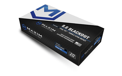 Maxim Defense Industries - Maxim Defense Industries 8.6 Blackout TUI SBA Short Barrel Ammunition – 235 Grain Copper Projectiles
