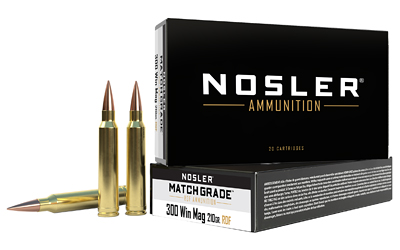 Nosler - Nosler RDF 300 Winchester Magnum 210 Grain Boat Tail Hollow Point Ammunition (20/200)