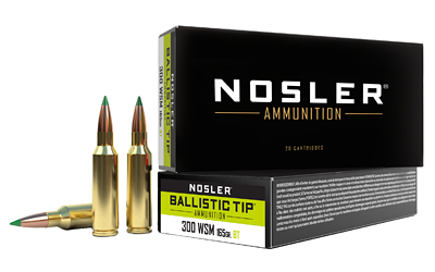 Nosler - Nosler Ballistic Tip Hunting Ammunition for 300 Winchester Short Magnum, 165 Grain - 20 Rounds