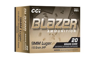 CCI Ammunition - CCI Ammunition Blazer Brass 9mm 115 Grain Hollow Point – Reliable Defense and Training Ammo