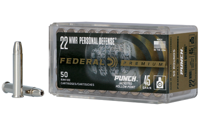 Federal - Federal Punch .22 WMR 45 Grain Hollow Point Ammunition, 50 Rounds per Box
