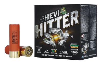 HEVI-Shot - HEVI-Shot HEVI-Hitter 12 Gauge 3 inch 1 1/4 oz #4 Tungsten/Steel Shot for Waterfowl Hunting