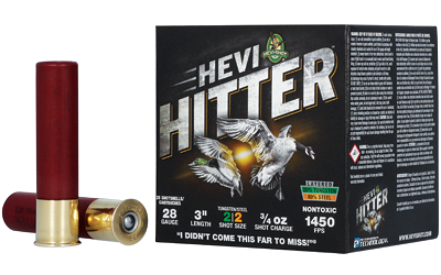 HEVI-Shot - HEVI-Shot HEVI-Hitter 28 Gauge 3/4 oz #2 Tungsten & Steel Shot for Waterfowl Hunting