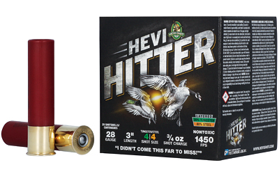 HEVI-Shot - HEVI-Shot HEVI-Hitter 28 Gauge 3/4 oz #4 Tungsten and Steel Shot for Waterfowl Hunting