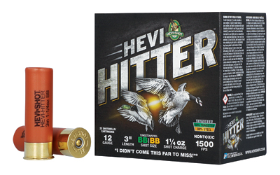 HEVI-Shot - HEVI-Shot HEVI-Hitter 12 Gauge 3 1 1/4 oz Tungsten and Steel Shot for Waterfowl Hunting