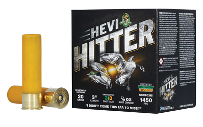 HEVI-Shot - HEVI-Shot HEVI-Hitter 20 Gauge #3 Tungsten/Steel Waterfowl Shotshells (7/8 oz, 25 Rounds)