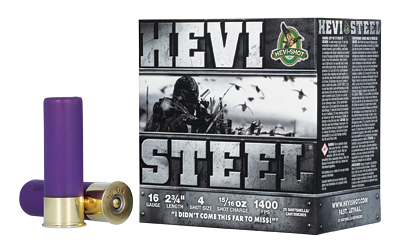 HEVI-Shot - HEVI-Shot HEVI-Steel 16 Gauge 2.75-Inch Steel Shotshells - #4 Shot, 15/16 Oz, Max Dram